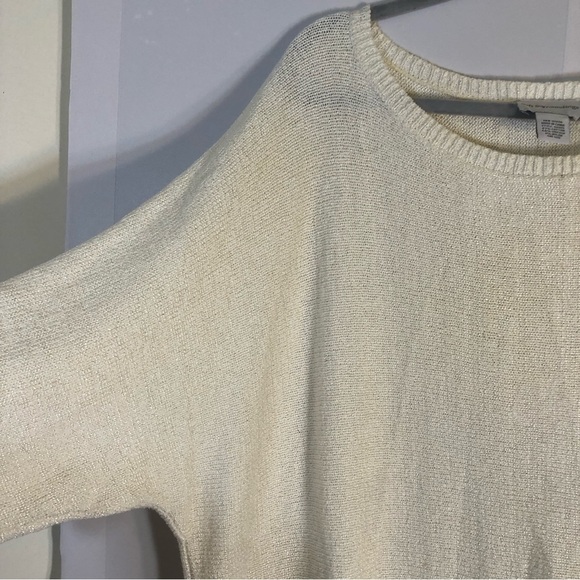 Soft Surroundings Pullover Women’s White Knit Tunic/Dress Pockets One Size - Picture 5 of 10